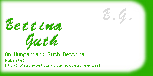 bettina guth business card